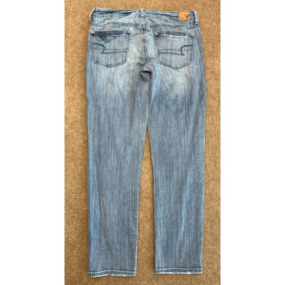 American Eagle Jeans Womens 6 Boyfriend Low Rise Distressed Button Fly Denim - Picture 4 of 9